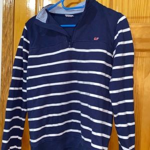 Vineyard Vines//Target Navy Stripe 1/4 Pullover XS
